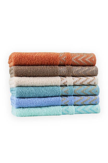 Wave Textured Cotton Bathroom Hand Towel Set,  Highly Absorbent and Quick Dry Turkish Hand Towels