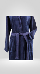 Fleece 100% Turkish Cotton Bath Robe, Unisex Bathrobe with Front Pockets