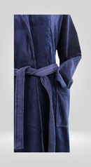Fleece 100% Turkish Cotton Bath Robe, Unisex Bathrobe with Front Pockets