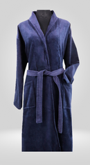 Fleece 100% Turkish Cotton Bath Robe, Unisex Bathrobe with Front Pockets