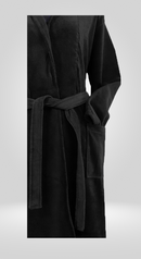 Fleece 100% Turkish Cotton Bath Robe, Unisex Bathrobe with Front Pockets