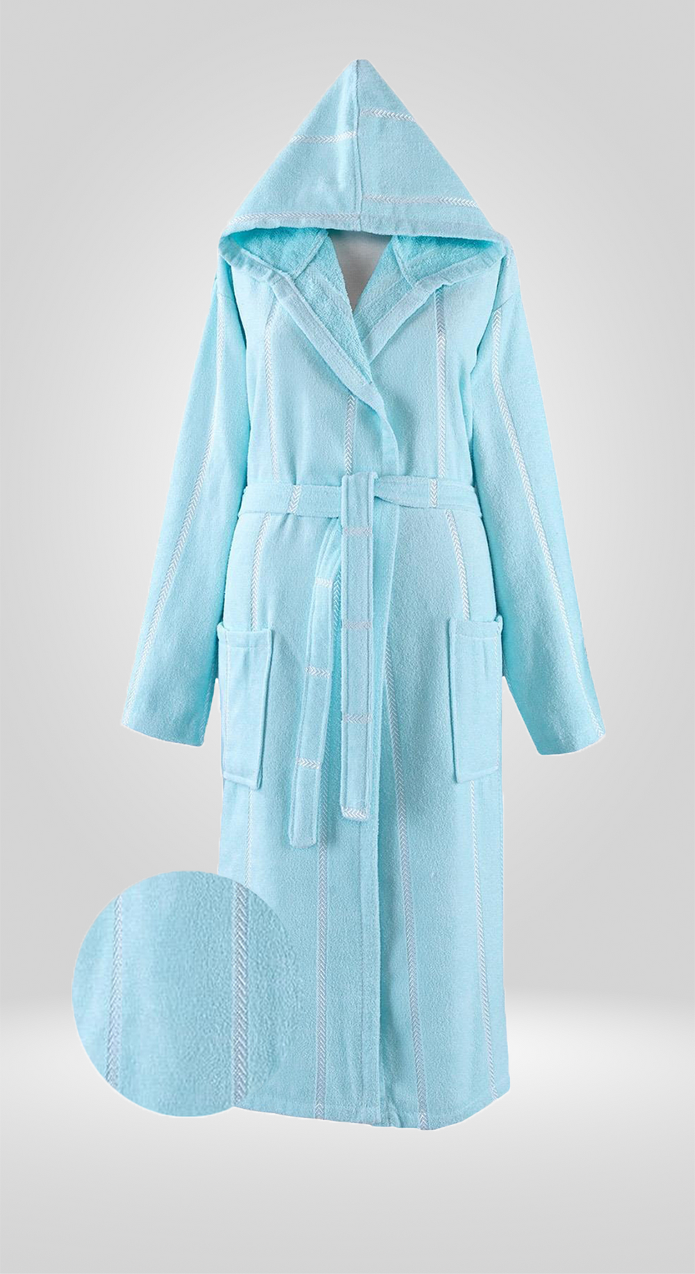 Fleece Hooded Cotton Bath Robe with Pockets|Unisex 100% Luxury