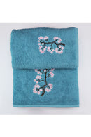 Soft and Hydrophilic Bathroom Towel Set with Flower Embroidery, Highly Absorbent and Quick Dry Bath Towels