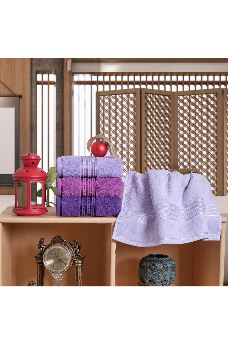 Soft and 100% Cotton Bathroom Hand Towel Set, Highly Absorbent